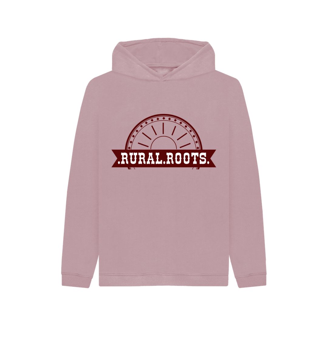 Mauve Rural Roots Logo Hoodie