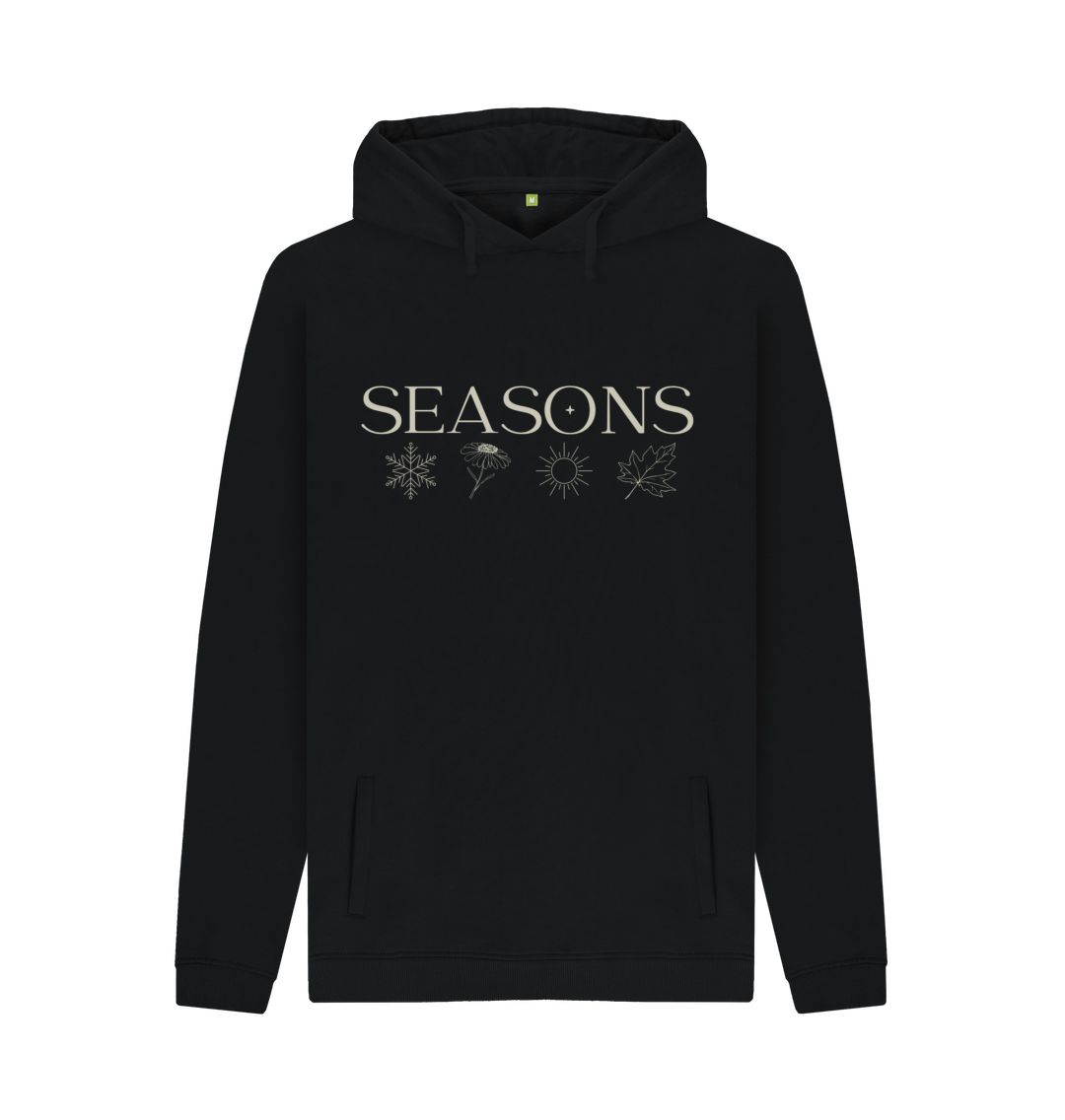 Black SEASONS Black Pull-over Hoodie