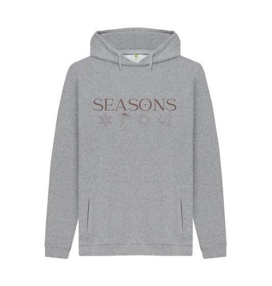 Light Heather SEASONS Grey Pull-over Hoodie