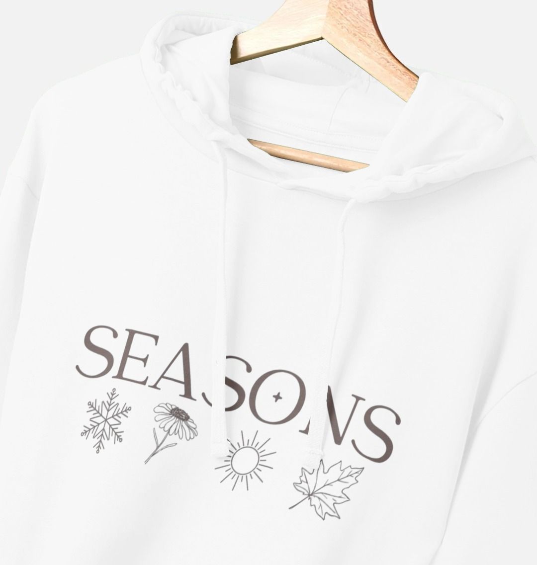 SEASONS White Pull-over Hoodie