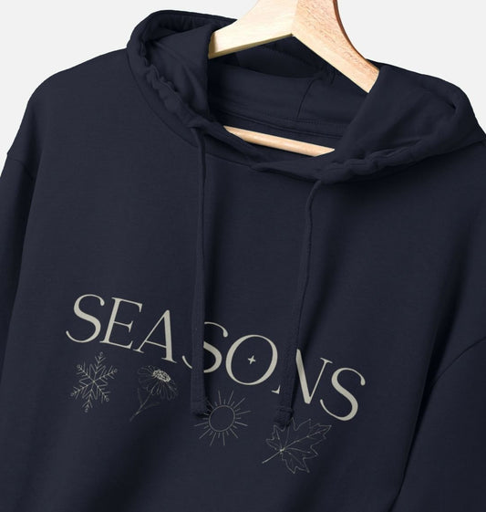 SEASONS Navy Grey Pull-over Hoodie