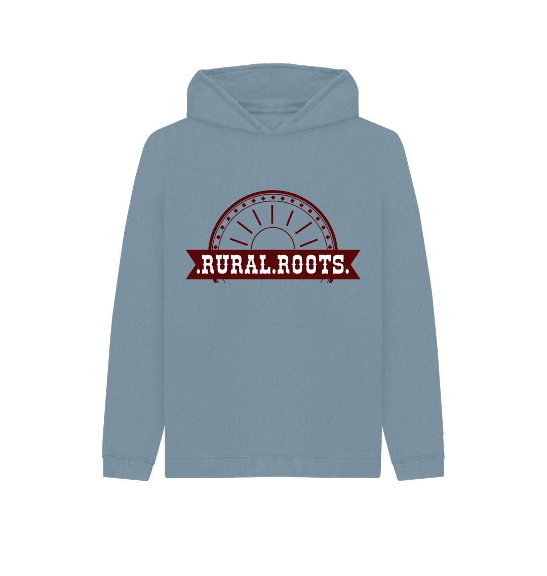 Stone Blue Rural Roots Logo Hoodie